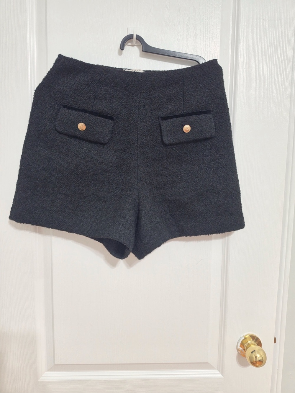 Sandro Tweed Black Shorts L